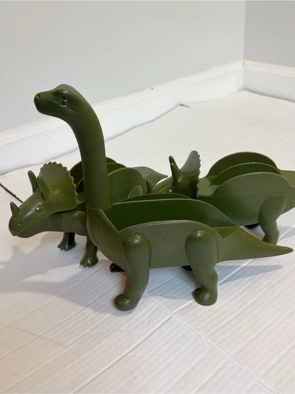 Dinosaur Taco Nacho Holders Set of 3 Tricerataco Triceratops and Brontosaurus